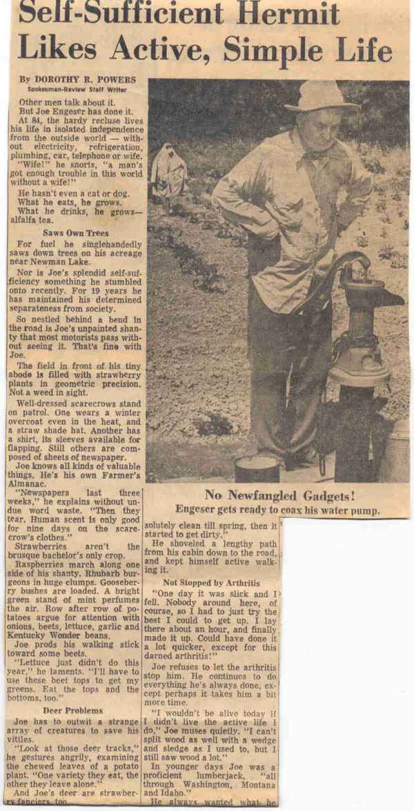 Newspaper article about Joe Engeser